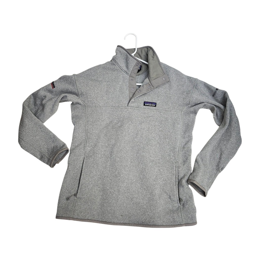 Patagonia Better Sweater Womens Gray 1/4 Snap Fleece Pullover Hiking Outdoor